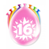 Happy Party Balloons - 16 jaar (8 stuks)